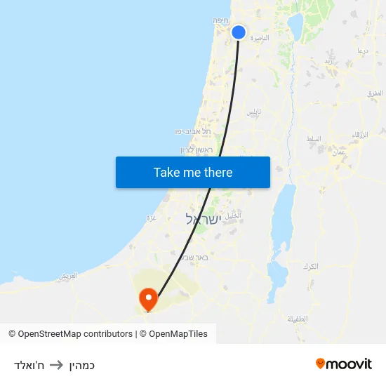 ח'ואלד to כמהין map