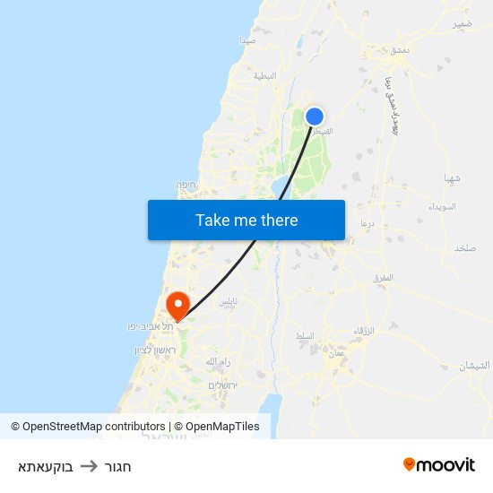 בוקעאתא to חגור map