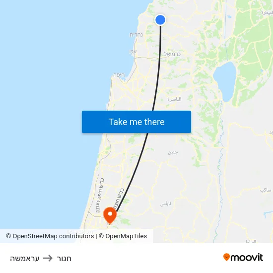 עראמשה to חגור map