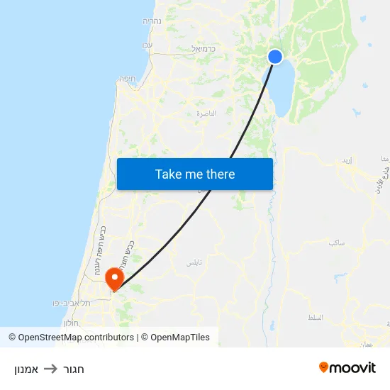 אמנון to חגור map