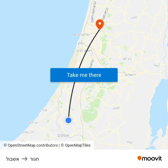 אשבול to חגור map