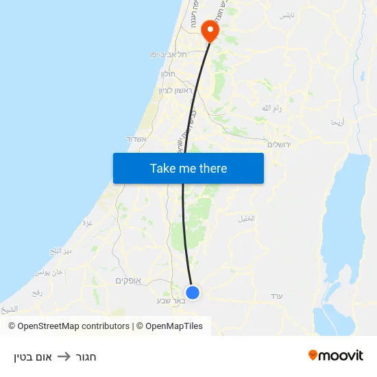 אום בטין to חגור map