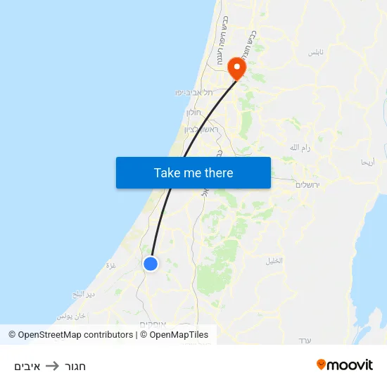 איבים to חגור map