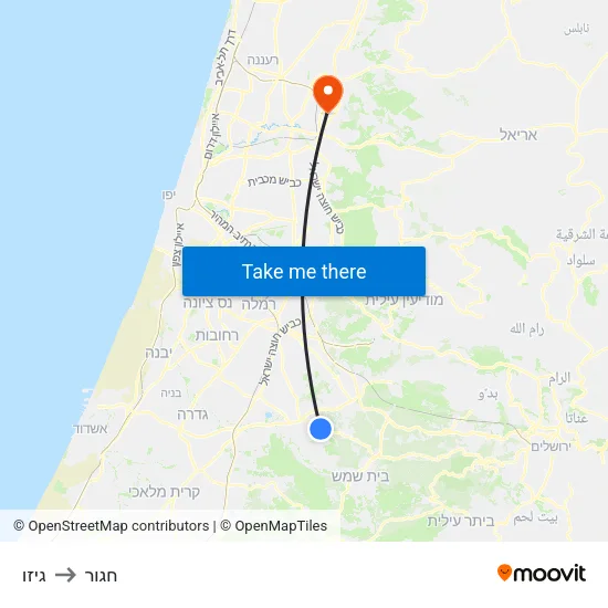 גיזו to חגור map
