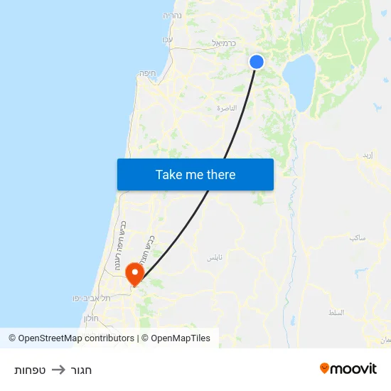טפחות to חגור map
