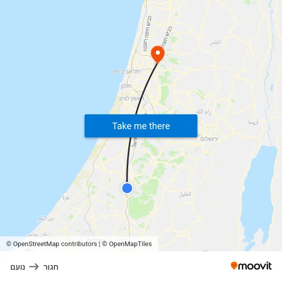 נועם to חגור map