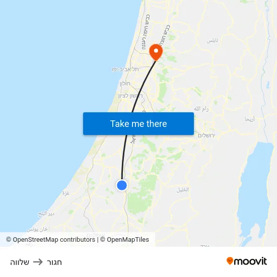 שלווה to חגור map