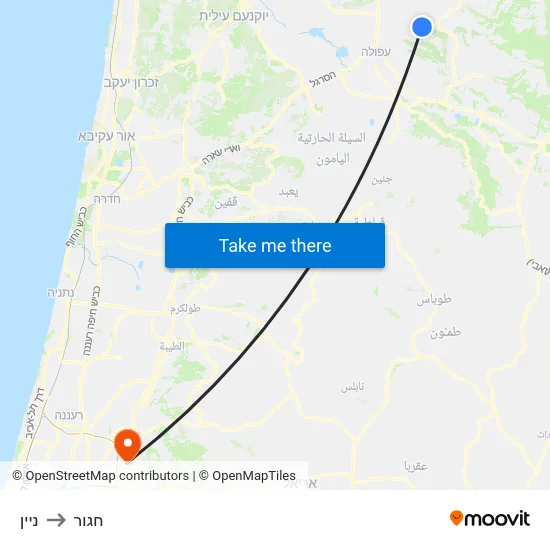 ניין to חגור map