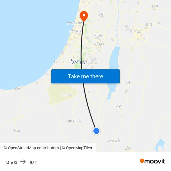 צוקים to חגור map