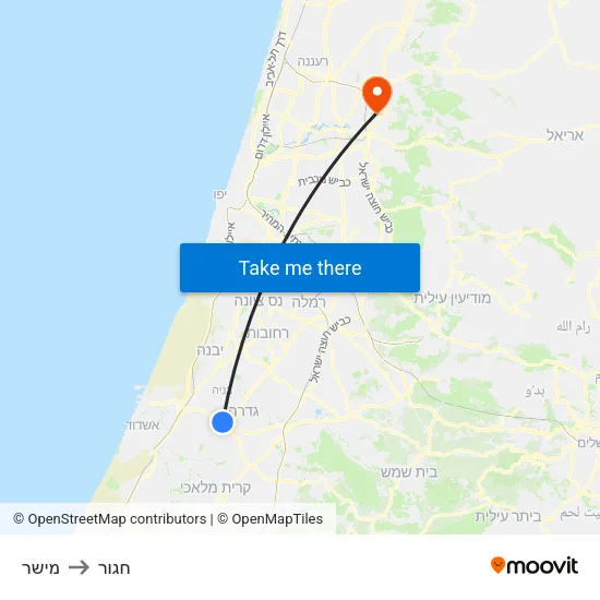מישר to חגור map