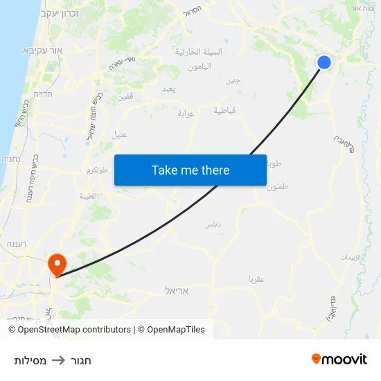 מסילות to חגור map