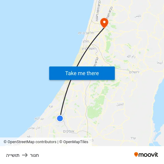תושייה to חגור map