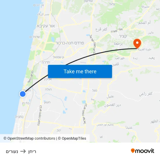 נעורים to ריחן map