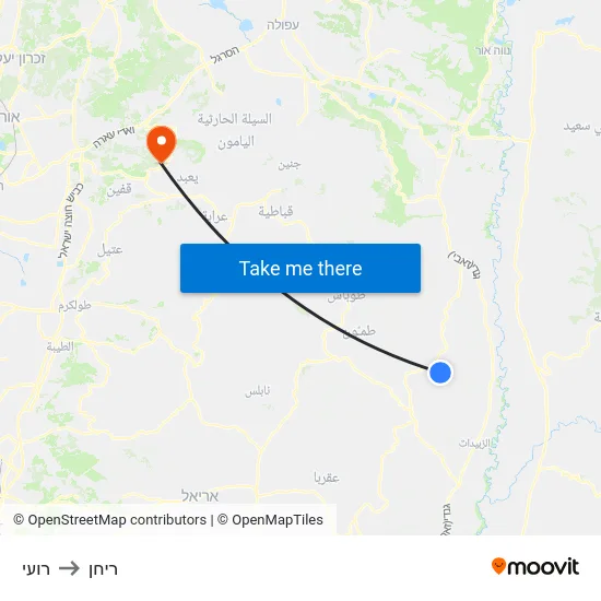 רועי to ריחן map
