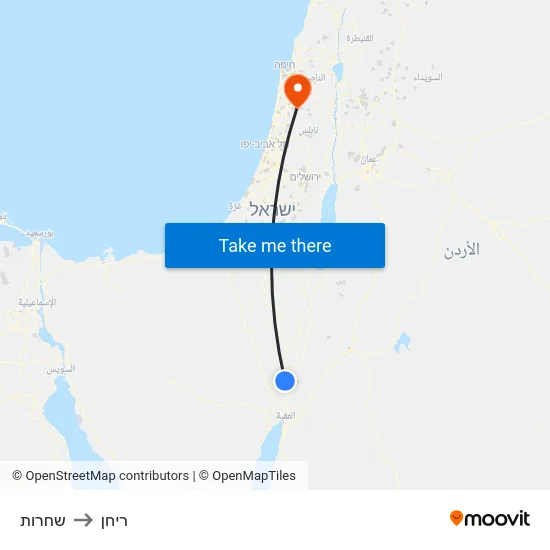 שחרות to ריחן map
