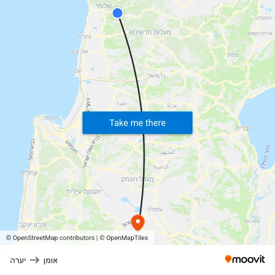 יערה to אומן map