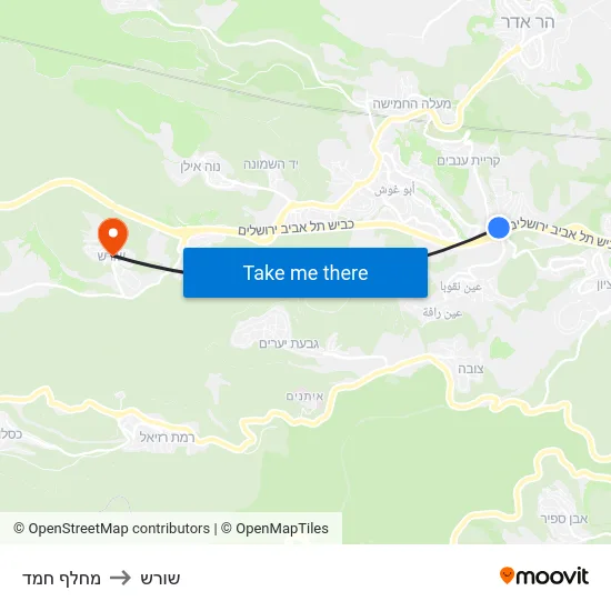 מחלף חמד to שורש map
