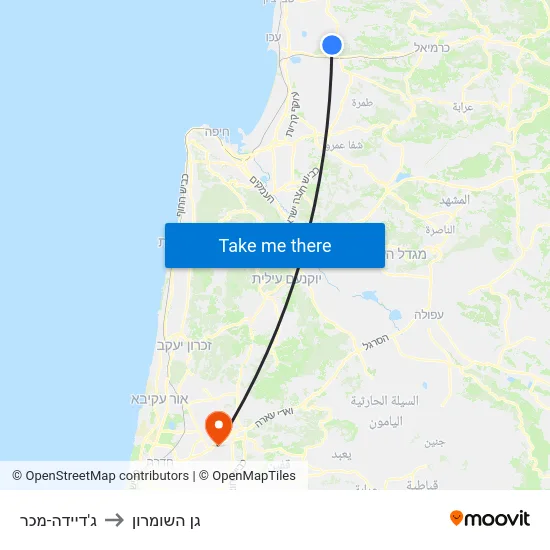 ג'דיידה-מכר to גן השומרון map