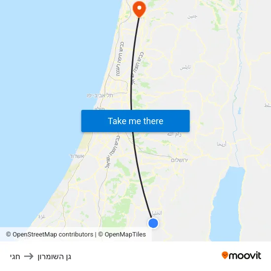 חגי to גן השומרון map