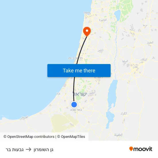 גבעות בר to גן השומרון map