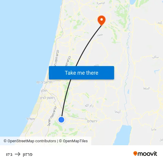 גיזו to פרזון map