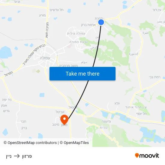 ניין to פרזון map