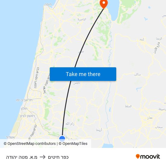 מ.א. מטה יהודה to כפר חיטים map