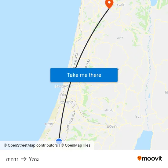 זרחיה to נהלל map