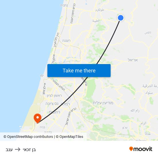 ענב to בן זכאי map