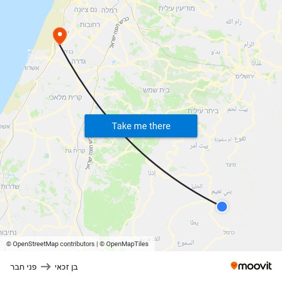 פני חבר to בן זכאי map