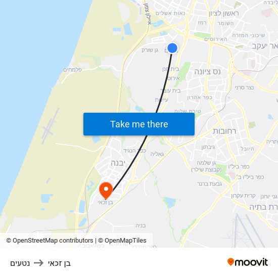 נטעים to בן זכאי map