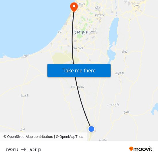 גרופית to בן זכאי map