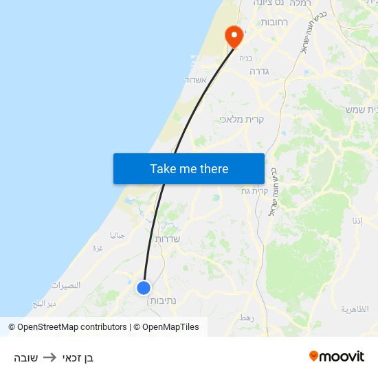 שובה to בן זכאי map