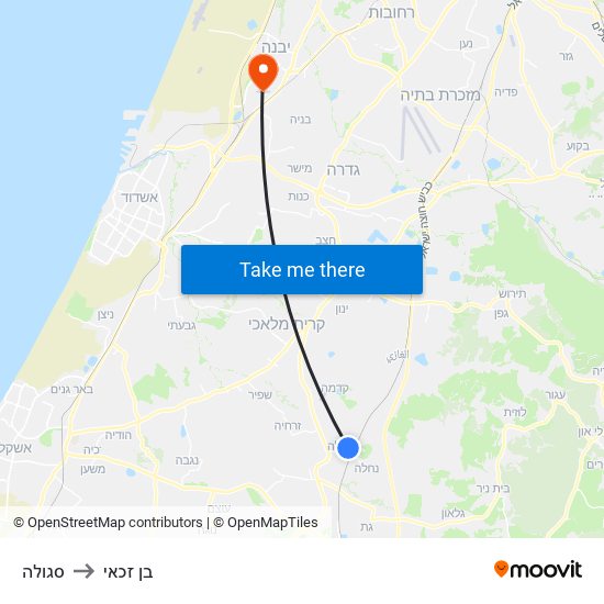 סגולה to בן זכאי map