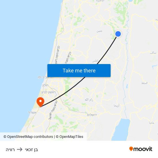 רוויה to בן זכאי map