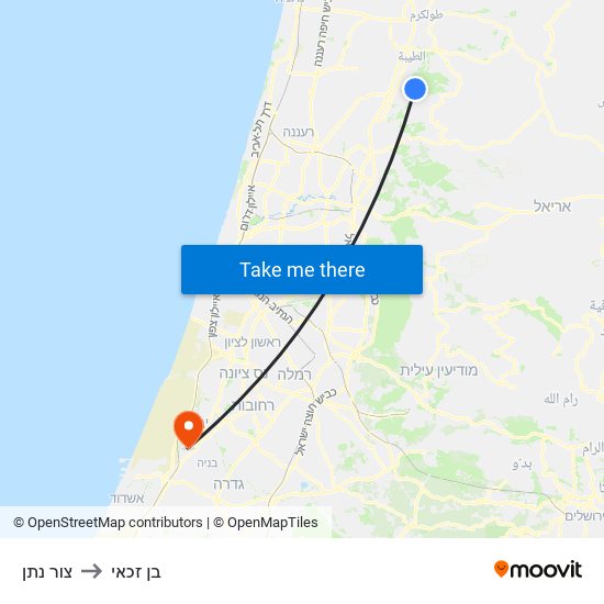 צור נתן to בן זכאי map