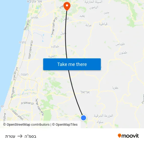 עטרת to בסמ"ה map