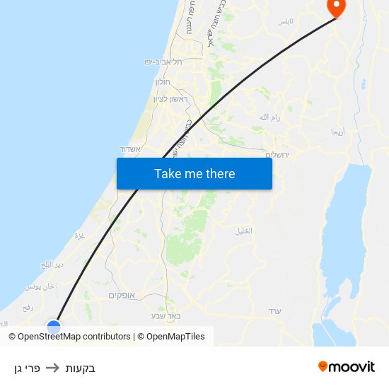 פרי גן to בקעות map