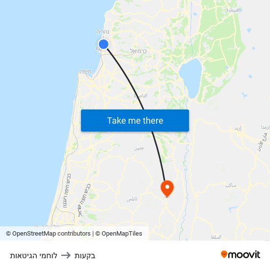 לוחמי הגיטאות to בקעות map