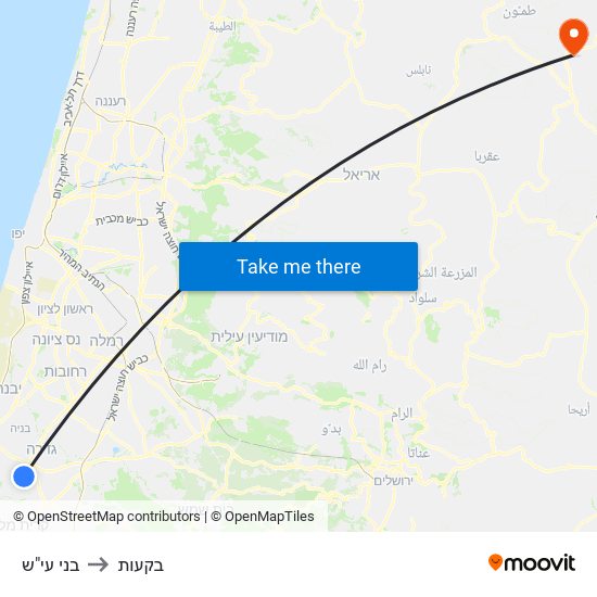 בני עי"ש to בקעות map