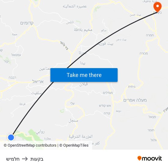 חלמיש to בקעות map