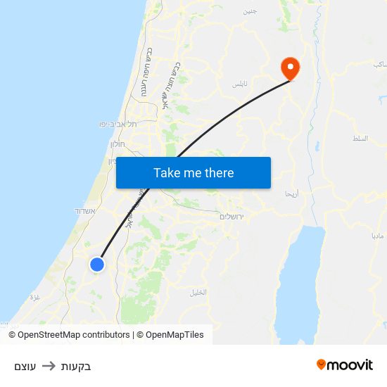 עוצם to בקעות map