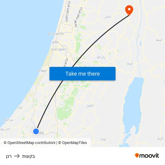 רנן to בקעות map