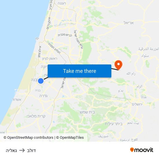 גאליה to דולב map