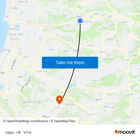בענה to זרזיר map