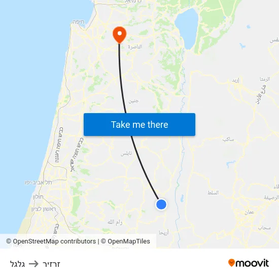גלגל to זרזיר map