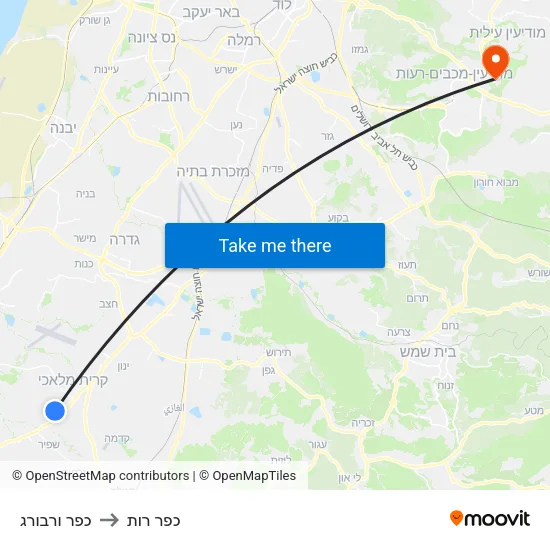 כפר ורבורג to כפר רות map
