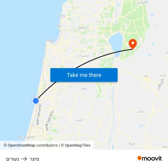 נעורים to מיצר map