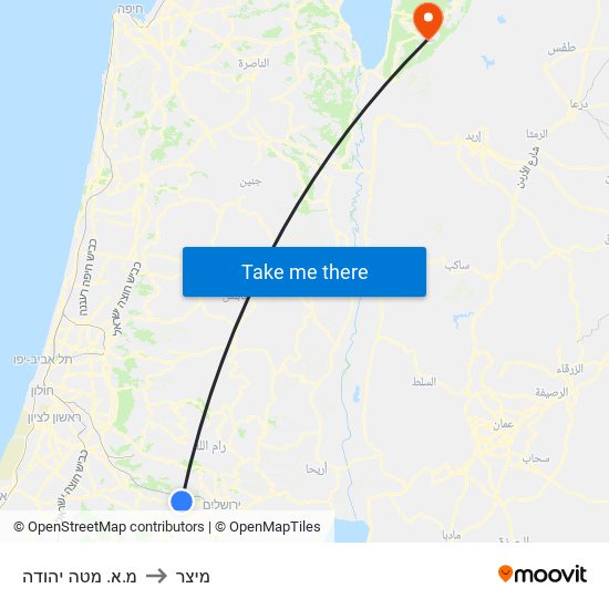 מ.א. מטה יהודה to מיצר map