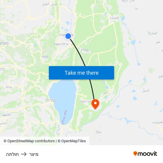 חולתה to מיצר map